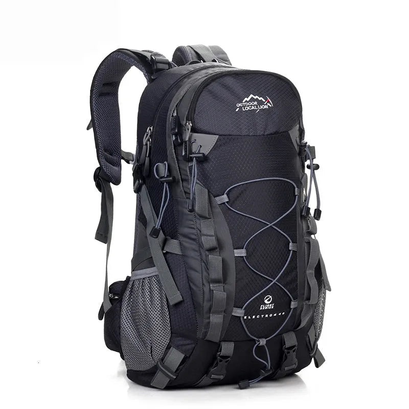 Green polyester outdoor backpack with 20-35 litre capacity for running and hiking