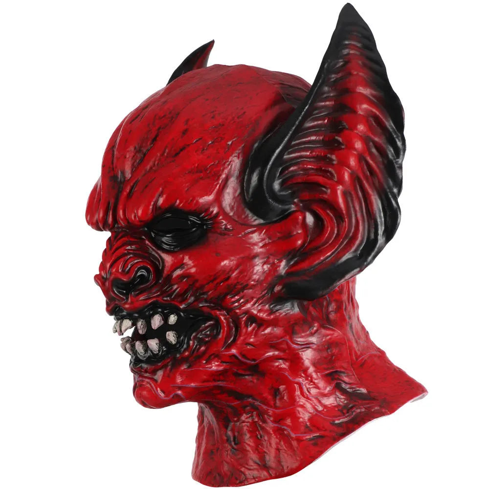 Red bat horror party hood mask for adult Halloween costume events