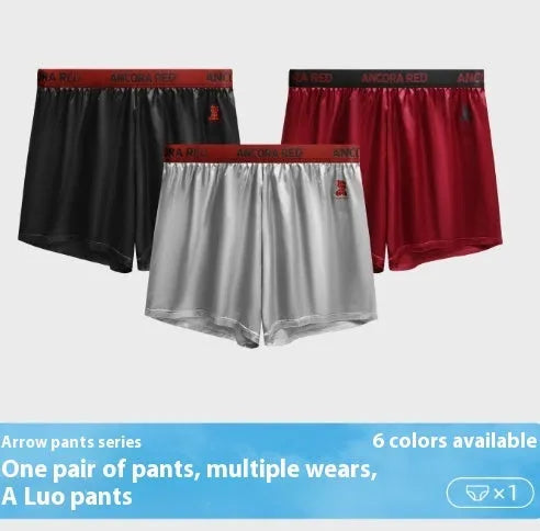 Solid colour men's boxer briefs in polyester fabric showing mid waist design and colour options