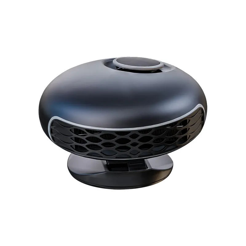 Black car warm air blower heater with 150W power for 12V and 24V vehicle systems