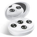 White wireless red light eye beautification instrument with EMS therapy for eye and facial massage