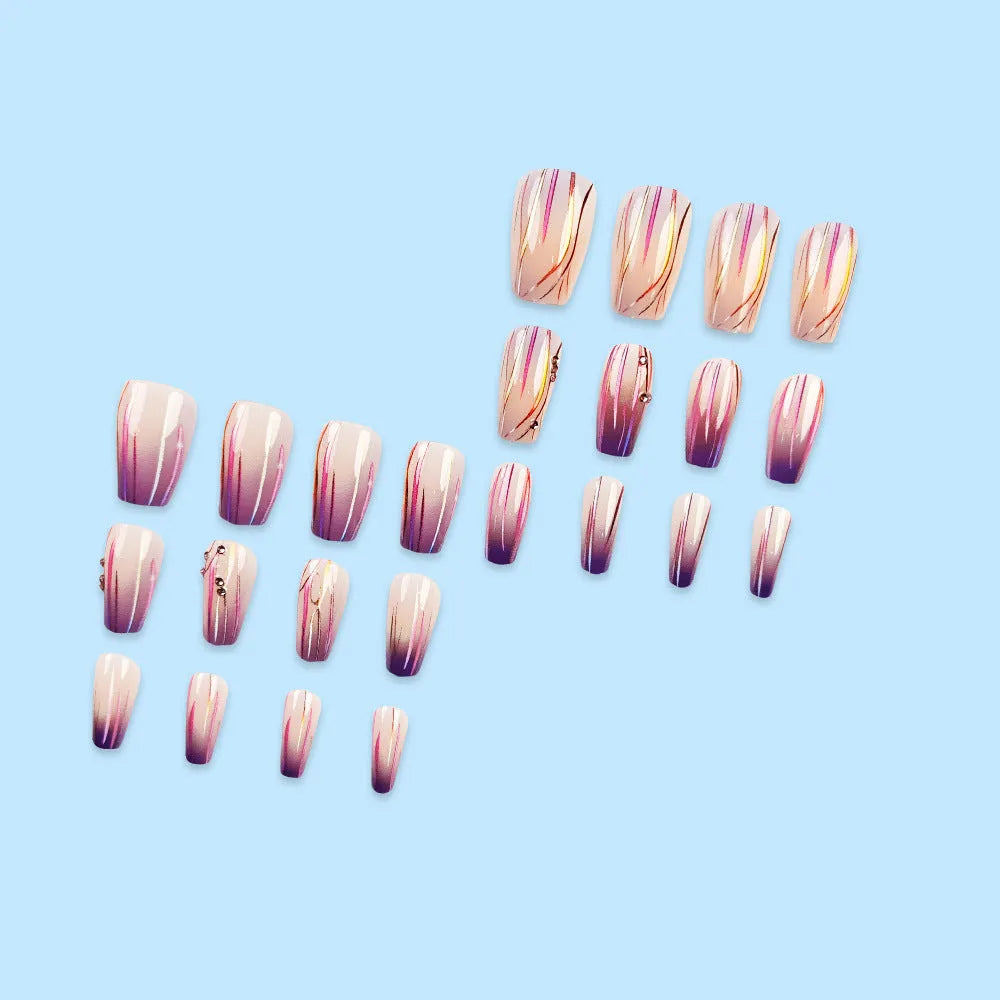 Magic colour asterism nail stickers showing starry sky gradient pattern on short nails