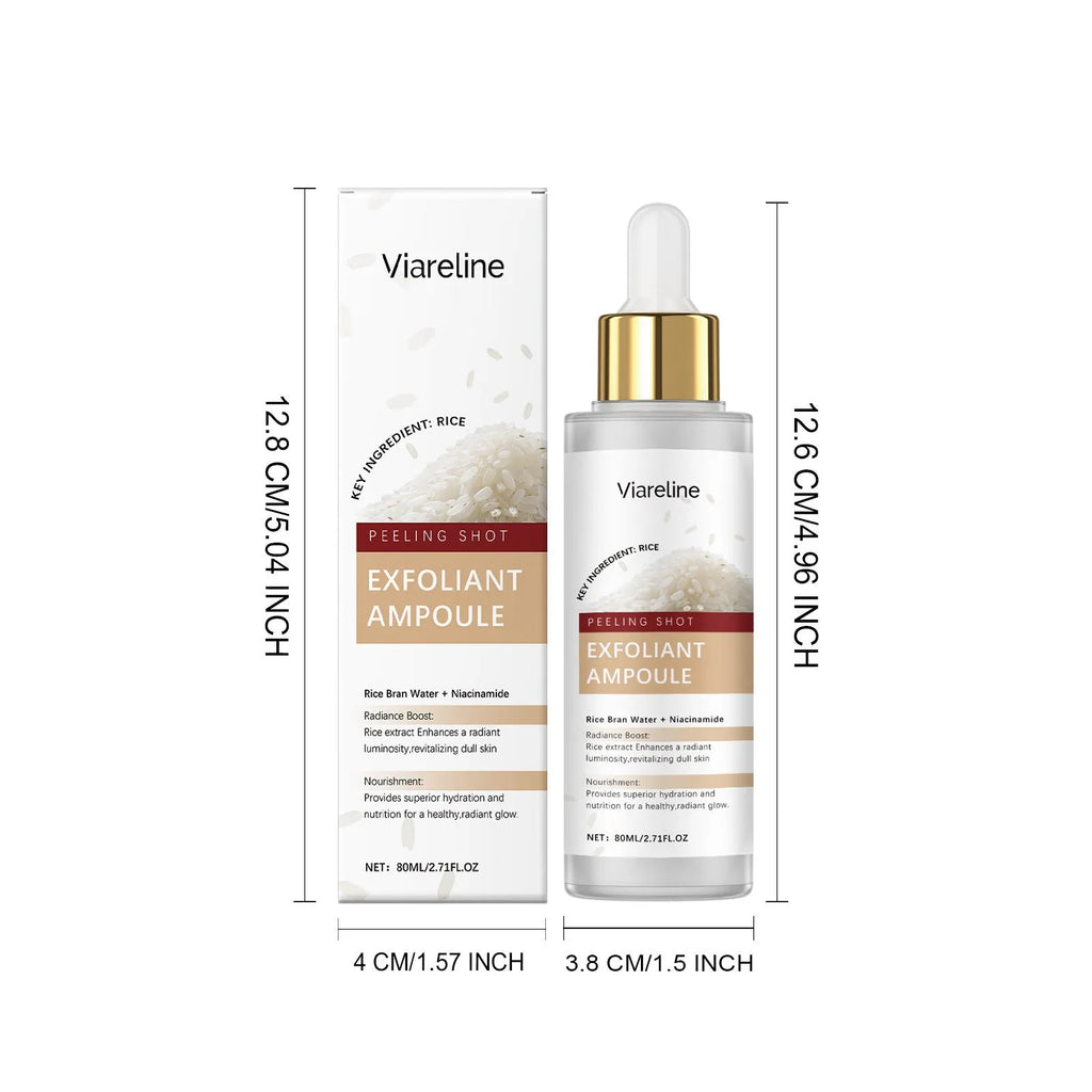 80ml exfoliating liquid bottle for facial cleansing and nourishing with hyaluronic acid