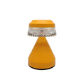 Creative small LED night lamp in black, brown, or orange with USB charging cable.