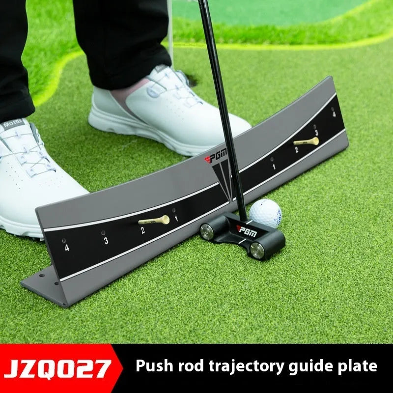 Adjustable golf putter trajectory balance simulator with PVC construction for stroke practice