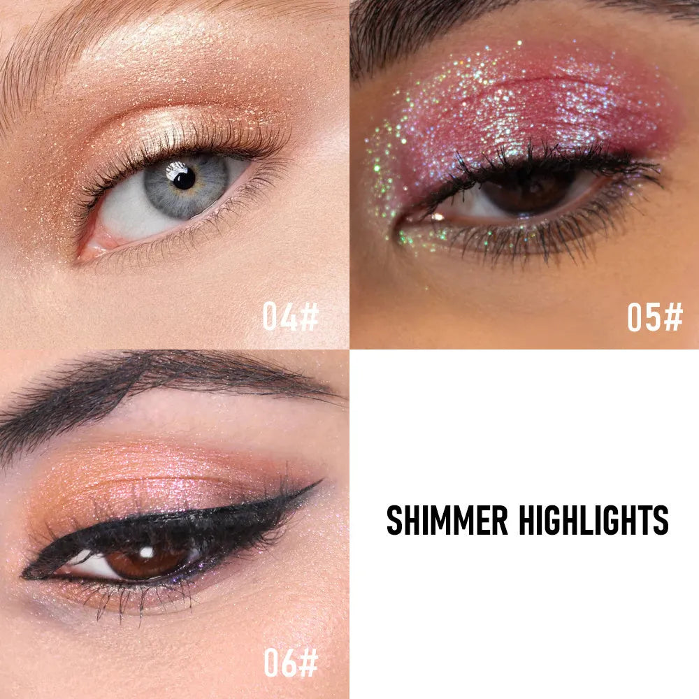 Jar of C-F019 Shining High Gloss 4D nail art glitter powder with sparkling particles.