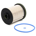 Vauxhall Opel Astra diesel fuel filter element with gasket kit showing dimensions