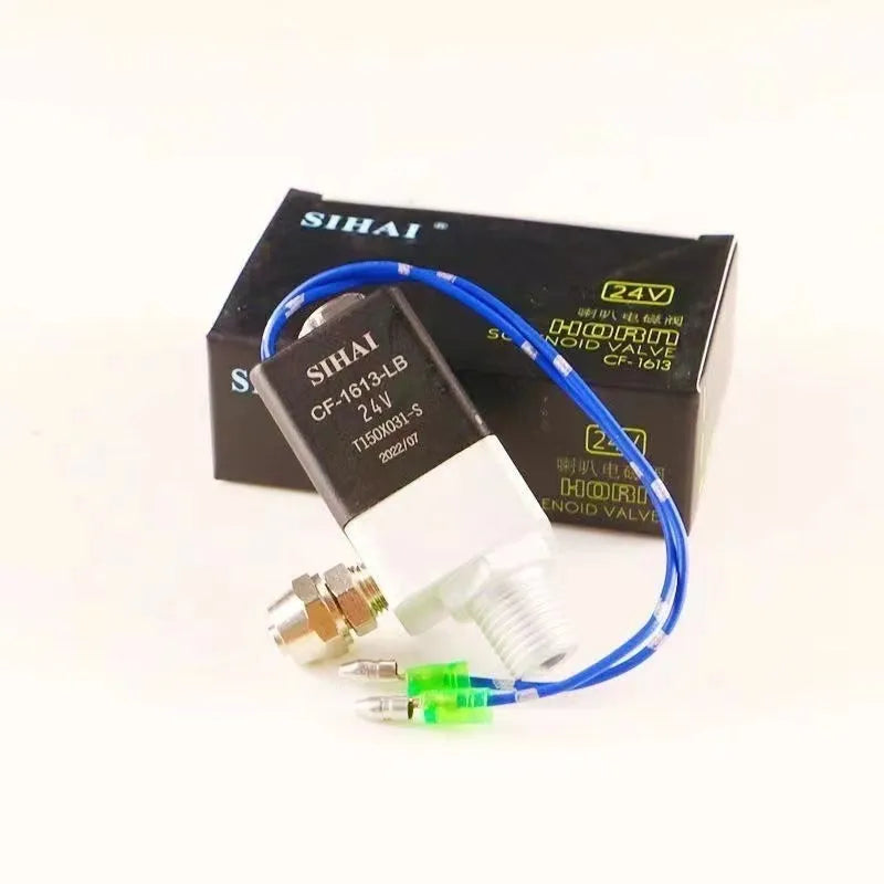300DB super loud black dual trumpet air horn and compressor kit for 12V and 24V vehicles