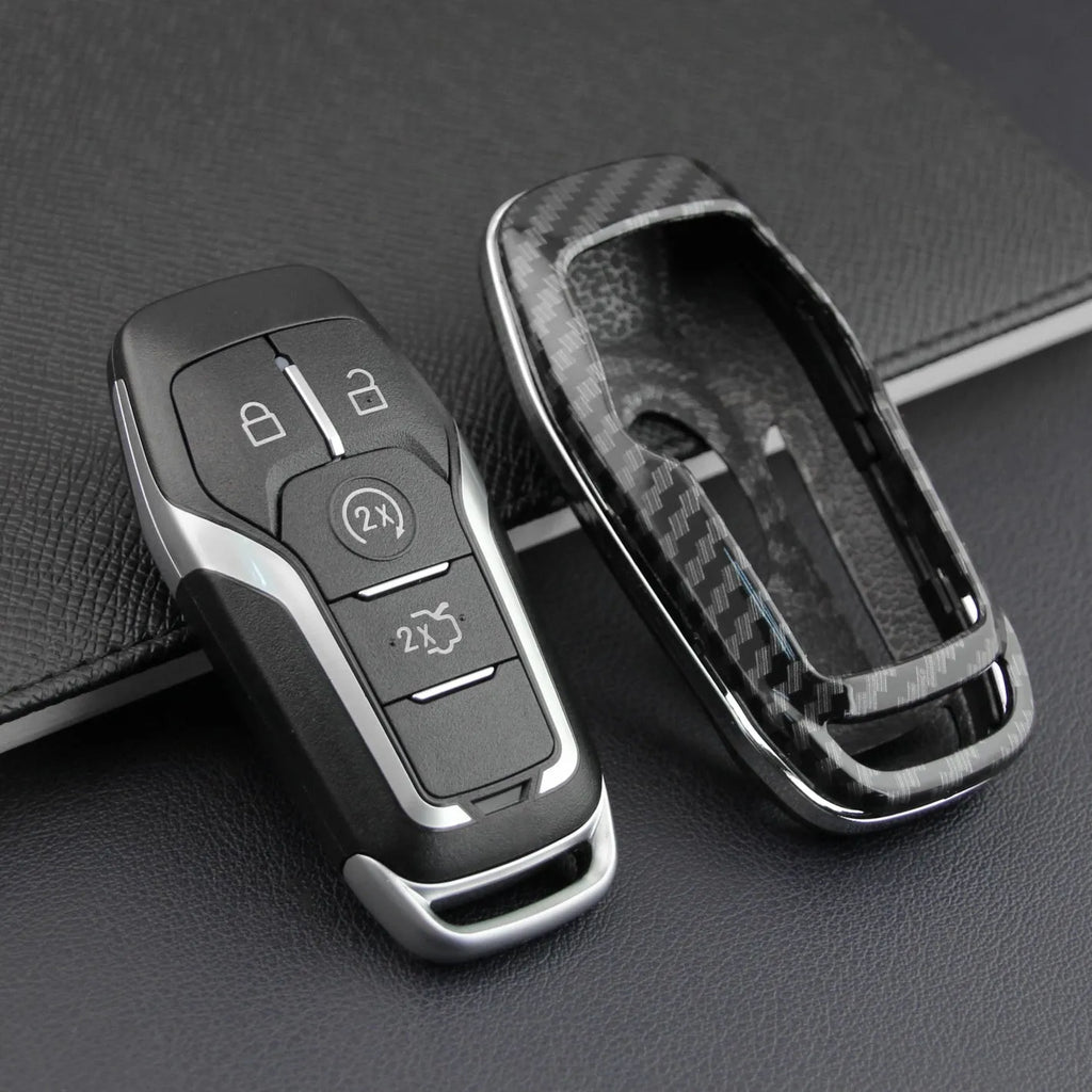 Plastic protective shell for car key remote showing single shell and buckle design options