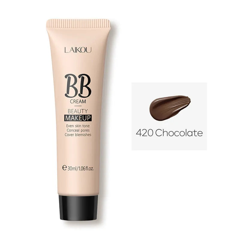 Natural Makeup Hose BB cream 30ml tube with nine colour options displayed