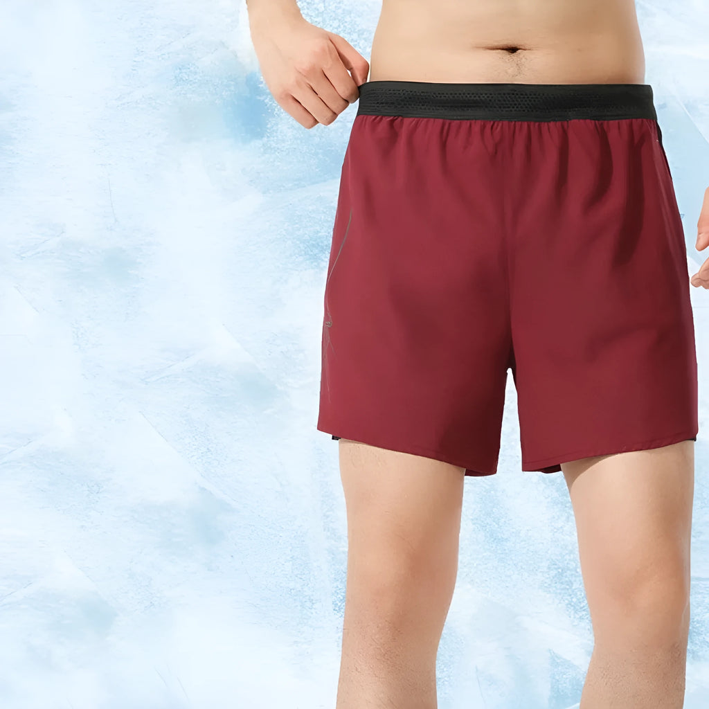 Men's solid colour polyester basketball shorts with low waist, shown in multiple colour options.