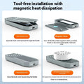 Silver Thunderbolt 4 external SSD enclosure for M.2 drives, showing compact aluminium design.