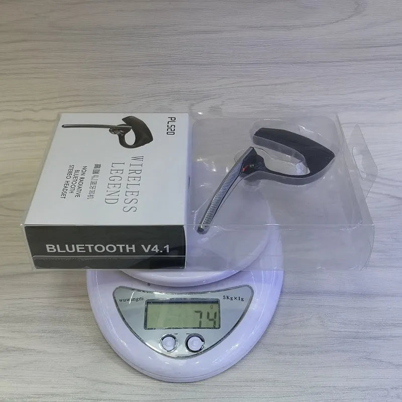 Black minimalist Bluetooth sports headphones with a large battery and call function.