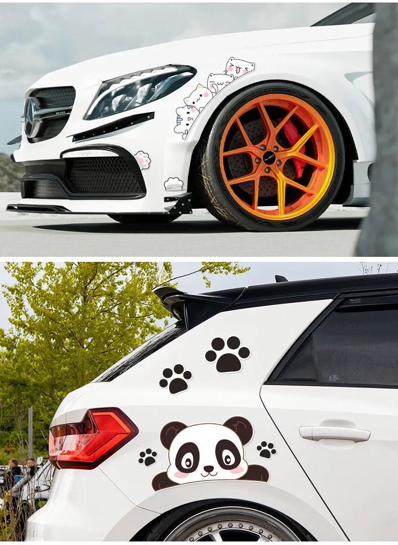 Car front bumper scratch blocking sticker with cartoon anime pattern in 30cm length option