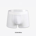 Men's solid colour cotton boxer shorts in black, white, silver grey, and light green options