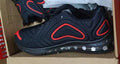 Men's black casual sneakers with lace-up front and air cushion design