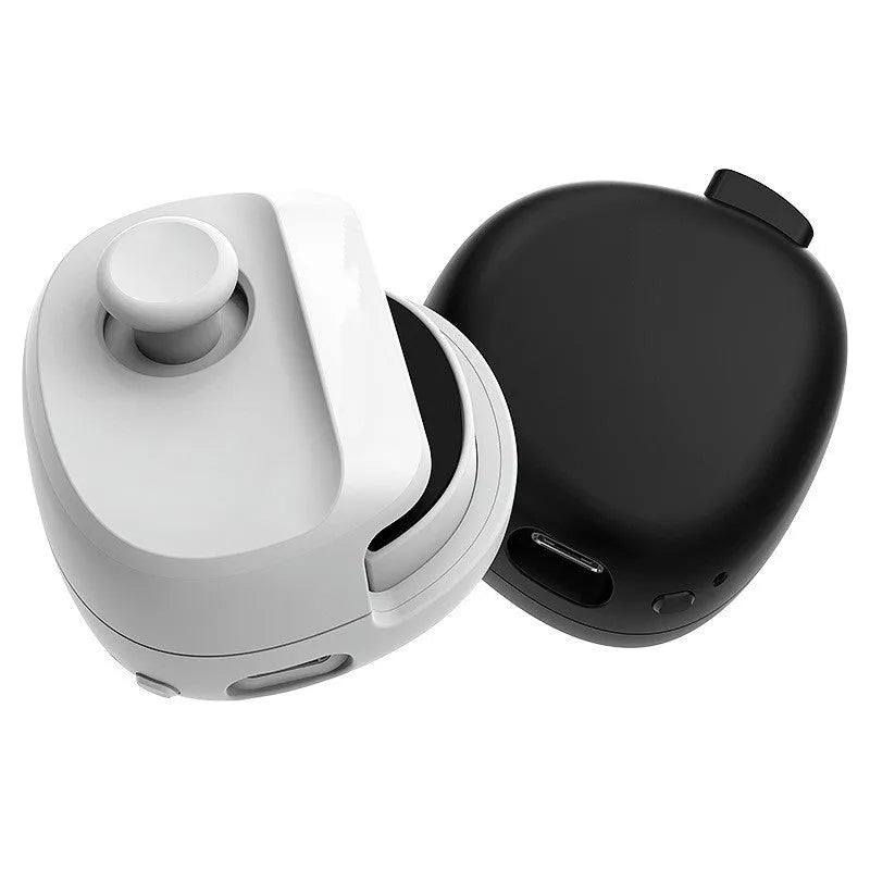 Black or white USB gaming stick controller with compact 8.8cm square design for PC, mobile and console gaming