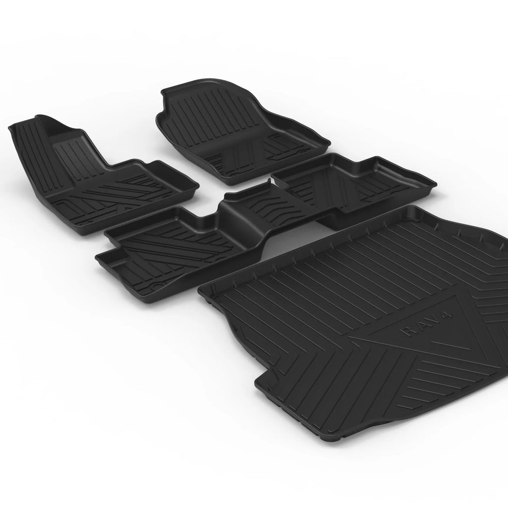 Black carbon fibre pattern TPE car trunk protection mat for vehicle cargo area