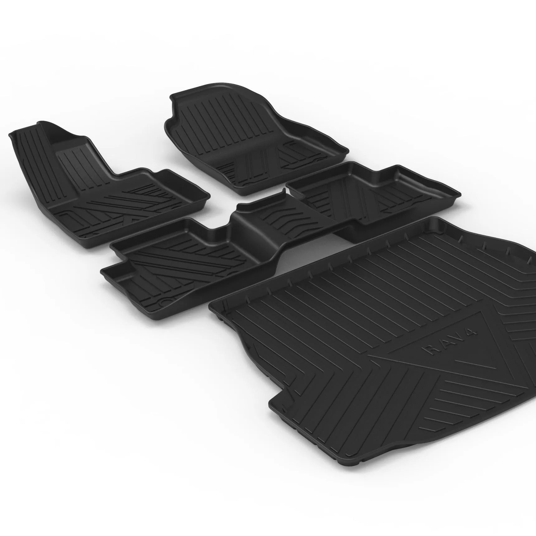 Black carbon fibre pattern TPE car trunk protection mat for vehicle cargo area
