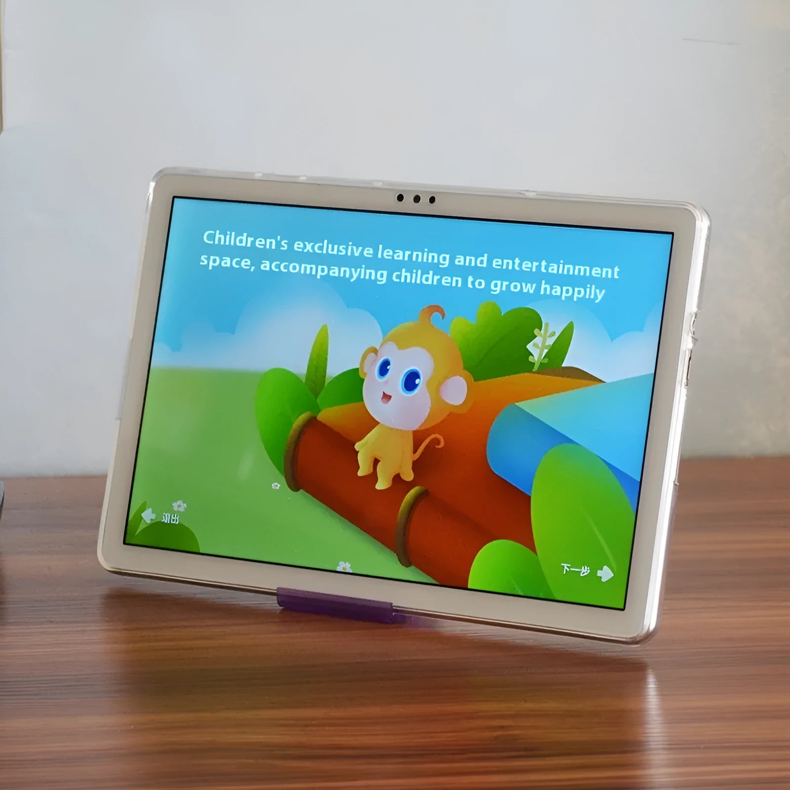 Transparent white ultra-thin silicone tablet protective case showing simple design