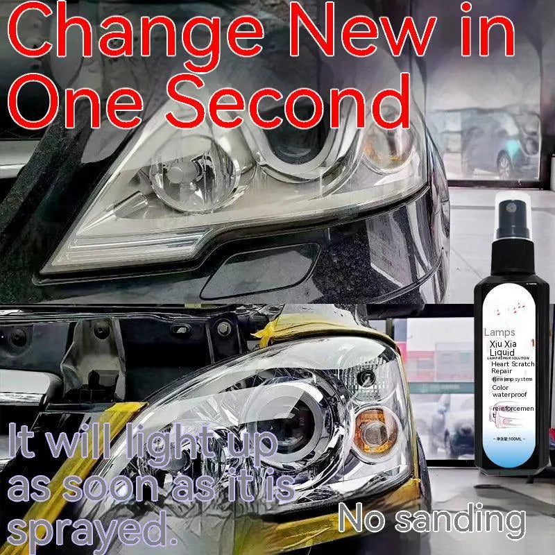 100 ml bottle of car headlight renovation and restoration liquid for plastic lenses