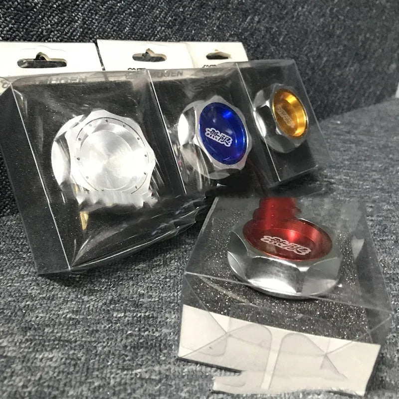 Aluminium alloy oil filter cap for Honda vehicles in six colour options.