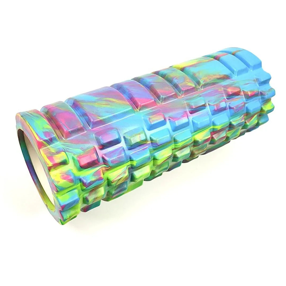 33cm camouflage pattern EVA foam roller in blue green yellow colour