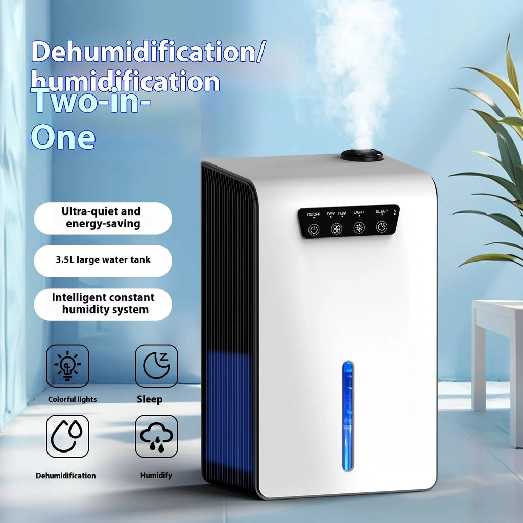 Milky white household dehumidifier for bedroom use in 10-20 square metre rooms