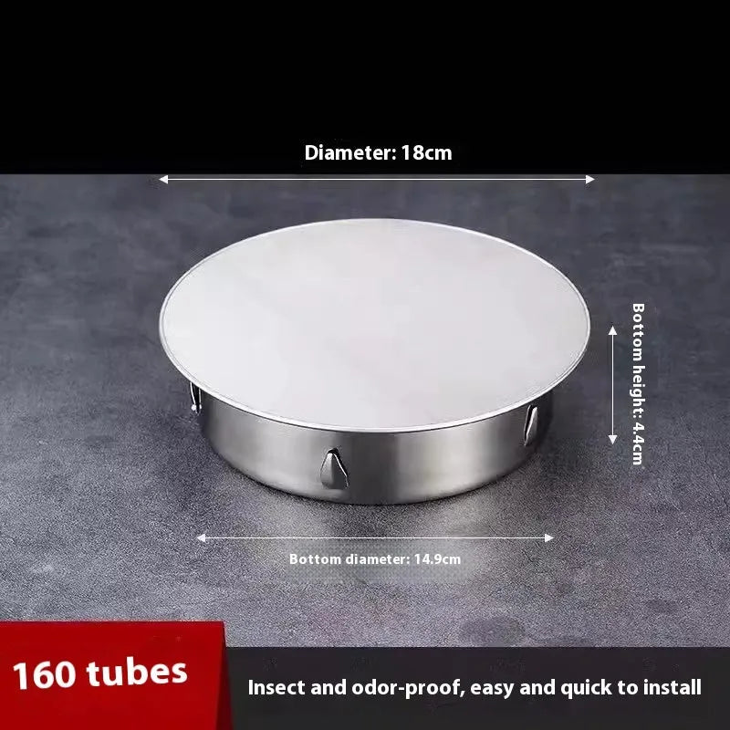 Stainless steel floor drain deodorant seal cover for 40-60mm tube plugs
