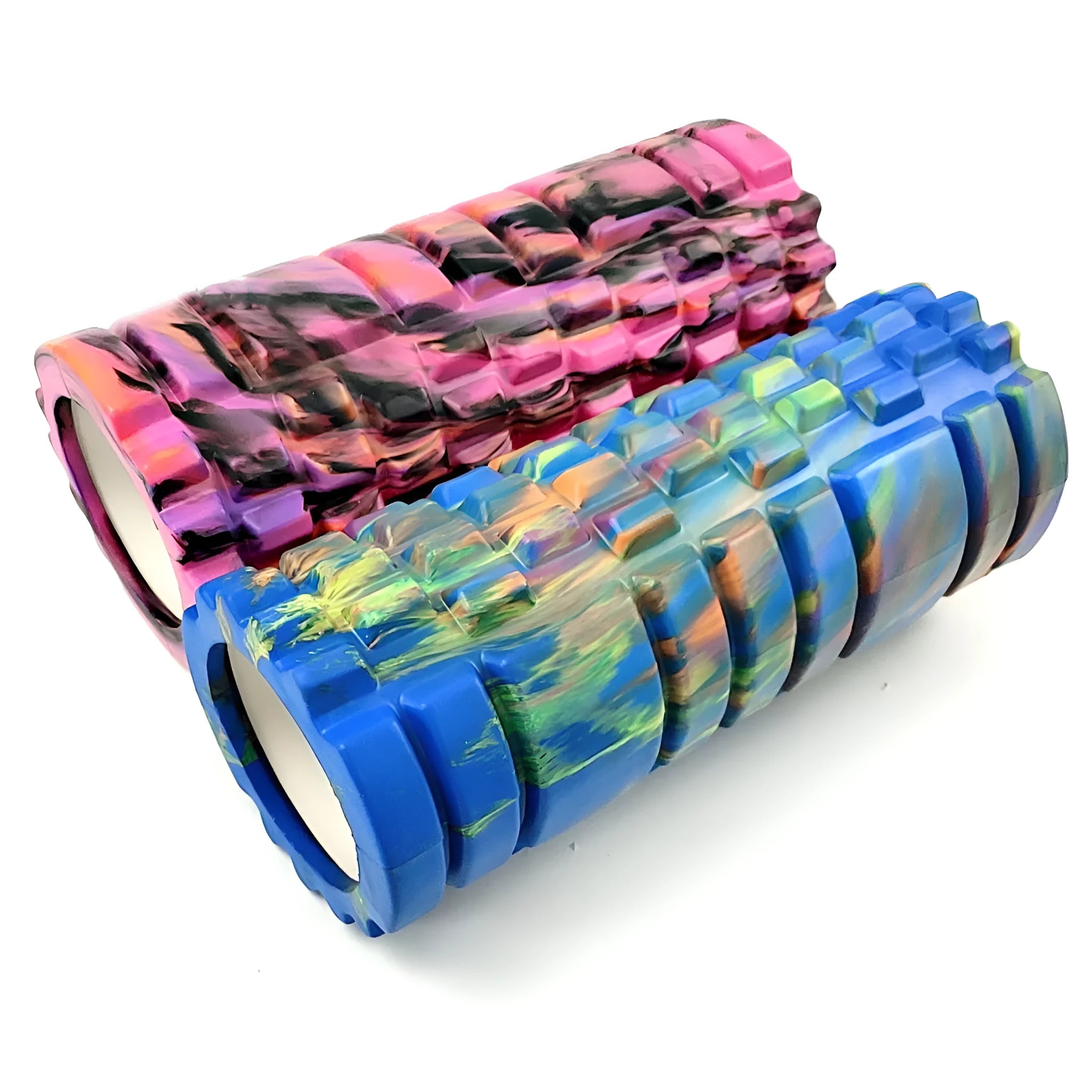 33cm camouflage pattern EVA foam roller in blue green yellow colour