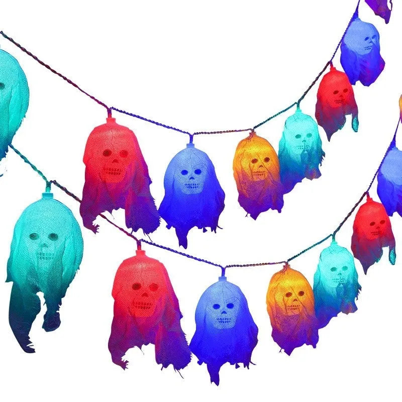 Halloween battery-powered coloured lights for indoor wall decoration in plastic housing