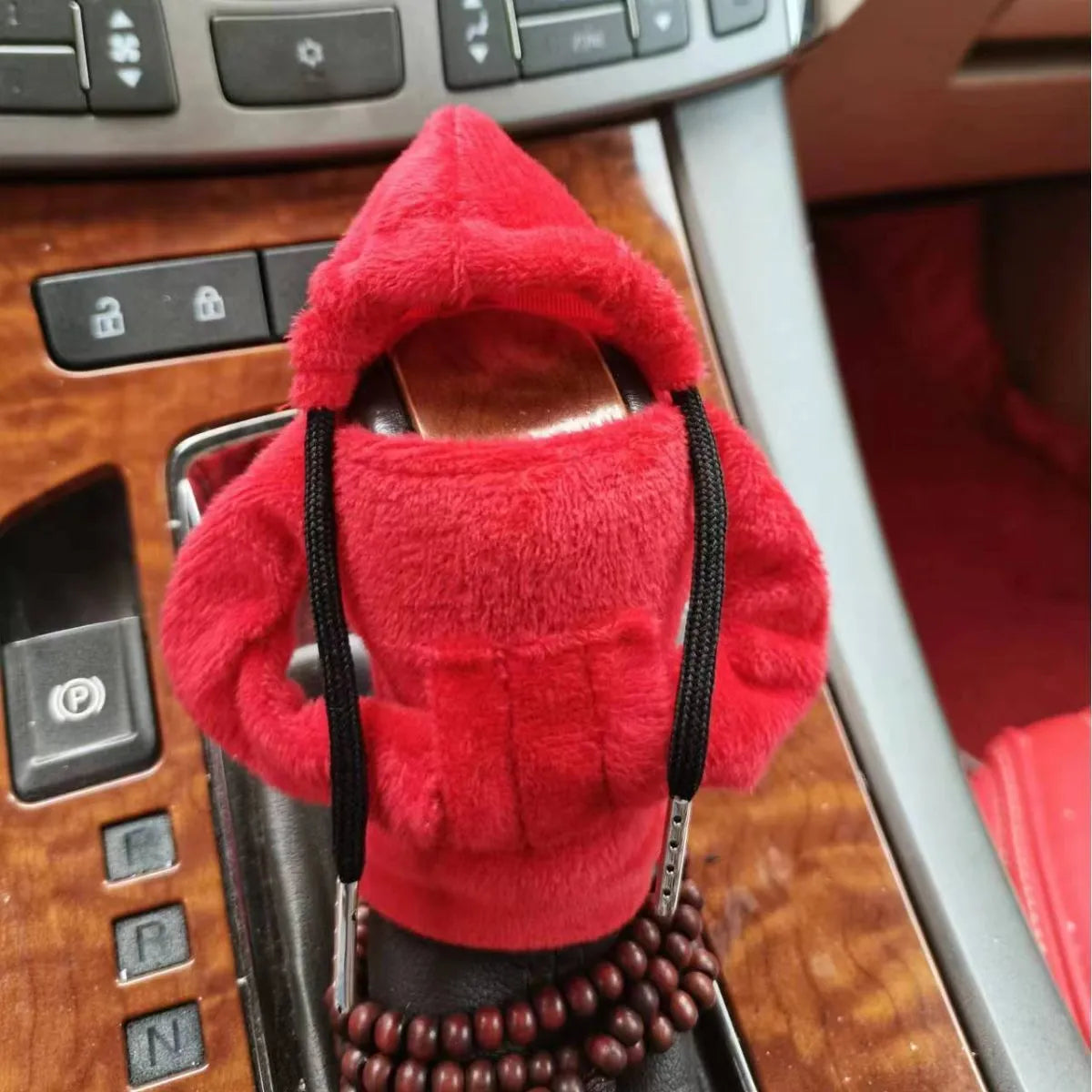 Velvet car gear handle sleeve in multiple colours showing tight and loose fit options