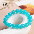 Natural Amazonite scattered beads bracelet with polished finish in ice blue-green colour