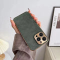 Leather texture TPU phone case for iPhone in solid colour options