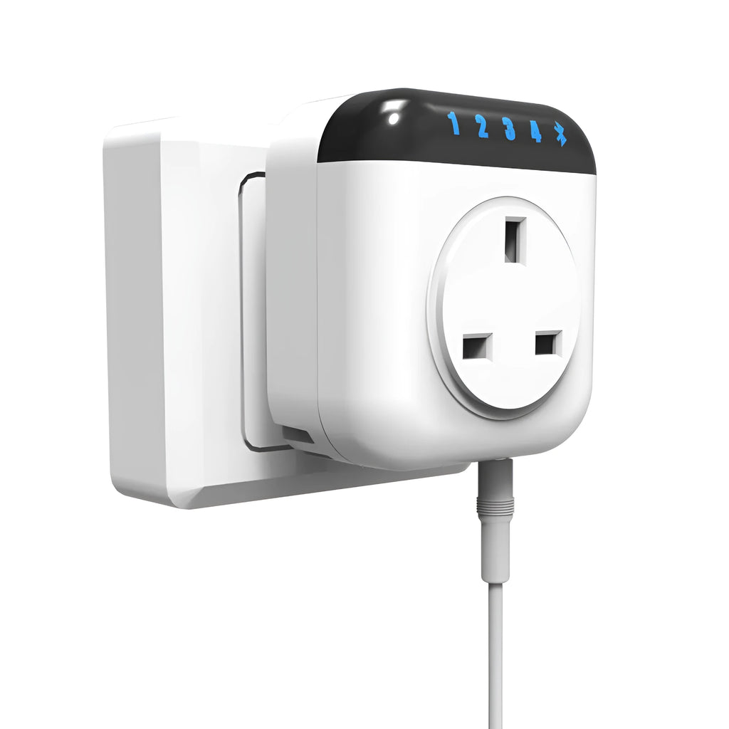 Tuya smart temperature control switch socket with WiFi, US three-hole outlet, and temperature sensor probe
