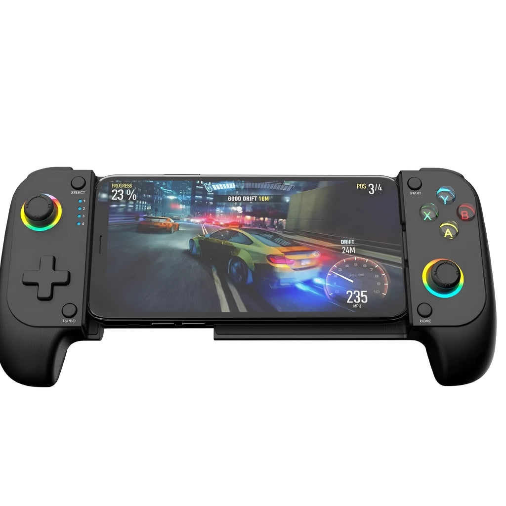 Bluetooth mobile game controller for Android and iOS devices with Type-C port