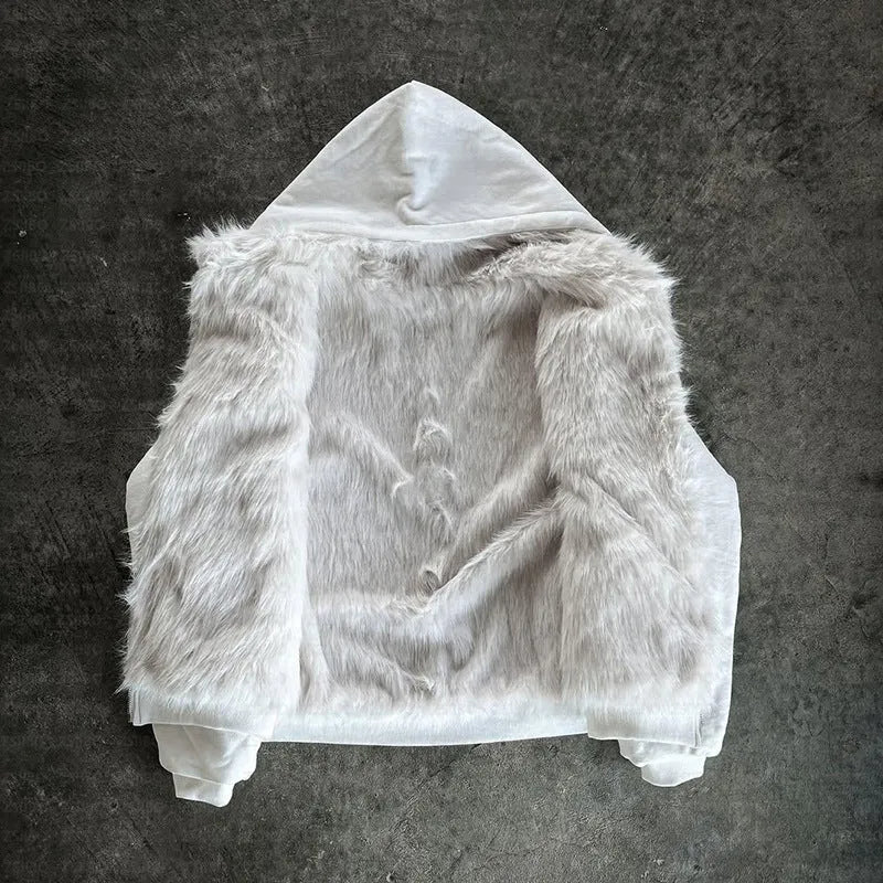 Casual loose-fitting cardigan-style coat in solid black or white colour with long sleeves