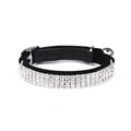 Velvet cat collar with rhinestone detailing in five colour options
