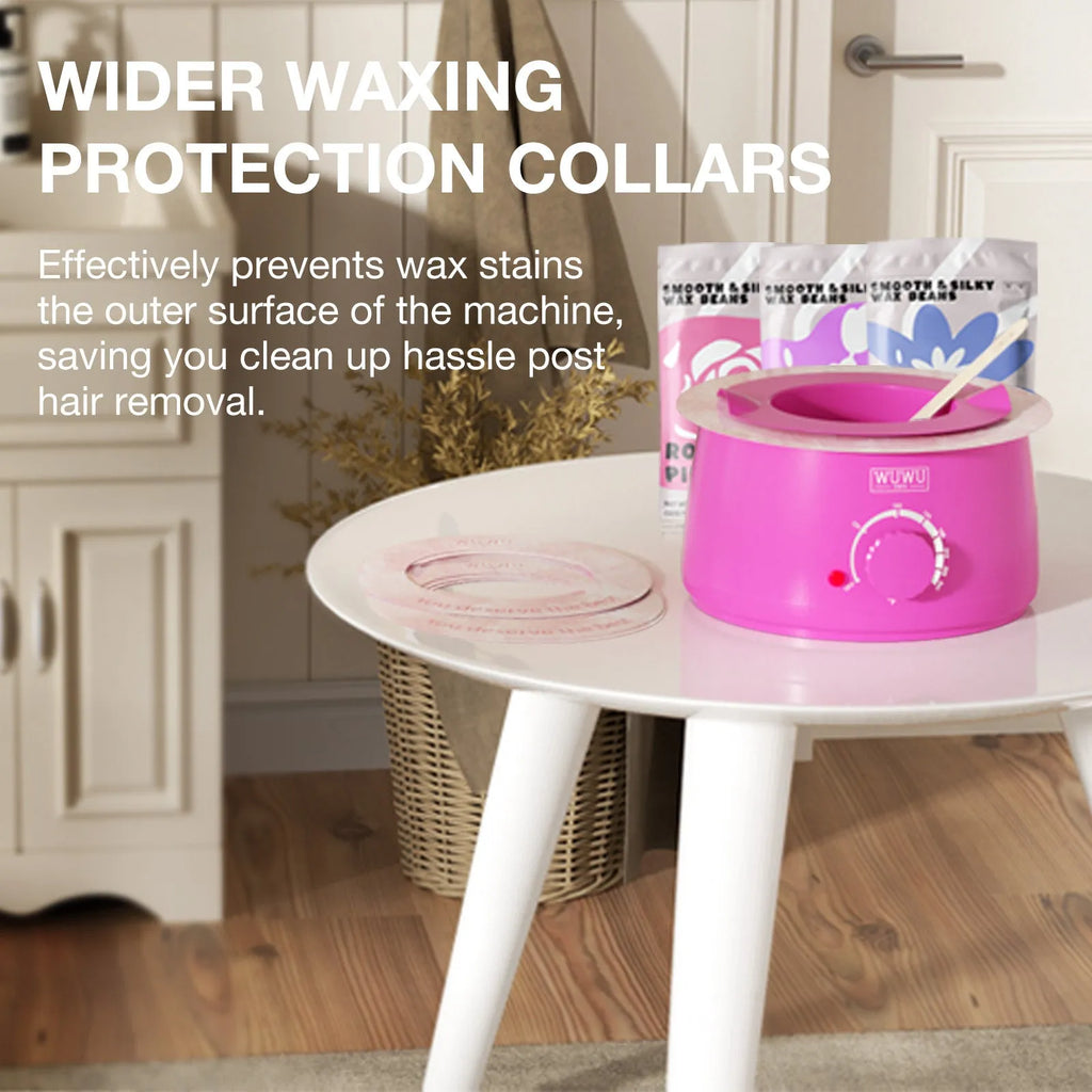 Professional waxing kit with wax beans, warmer, applicators, and post-care products for sensitive skin hair removal