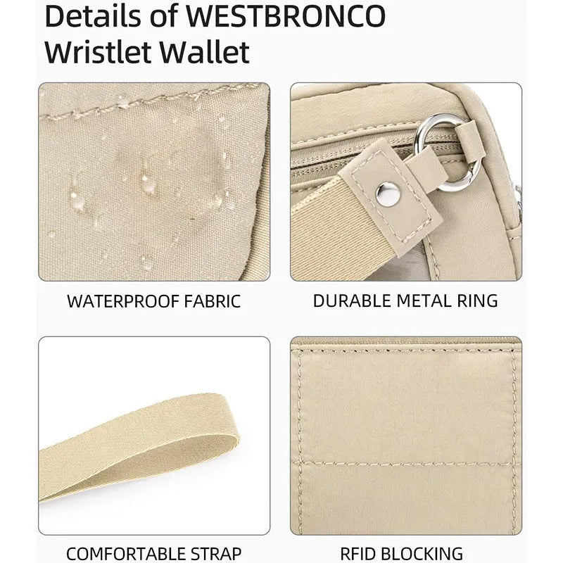 Waterproof quilted women's handbag with transparent deck compartment in nylon material