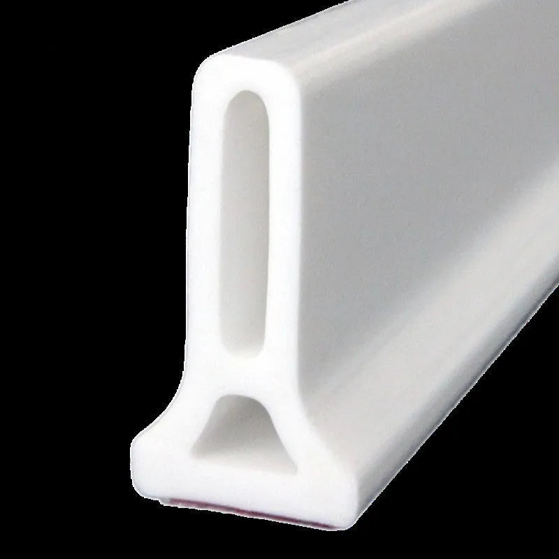 Flexible silicone bathroom waterproof strip in black, grey and white colours for shower room floor water blocking