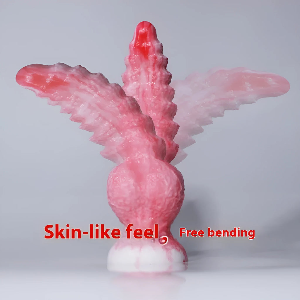 Pink platinum silicone penis-shaped masturbation device for women, showing Berserker S and M models.