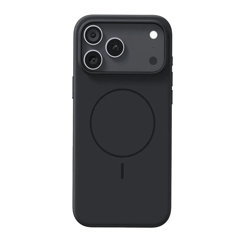 Frosted magnetic protective case for iPhone 17 Pro in Black colour with camera button cutout and MagSafe compatibility