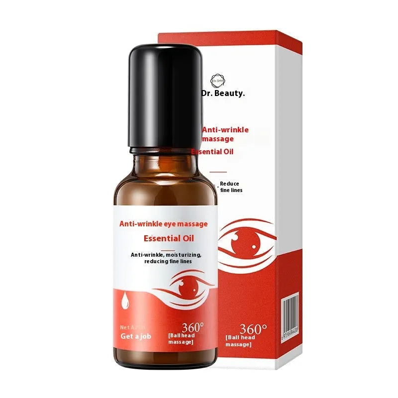 Red 20ml bottle of 20g eye anti-wrinkle massage essence oil for hydrating and firming