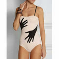 Women's one-piece bikini swimsuit with gauze skirt option in polyester fibre