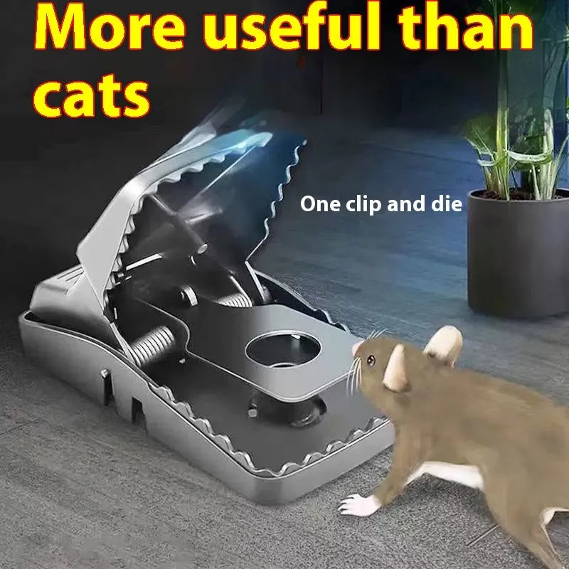 Automatic mouse trap cage with metal and plastic options in small, medium, and large sizes