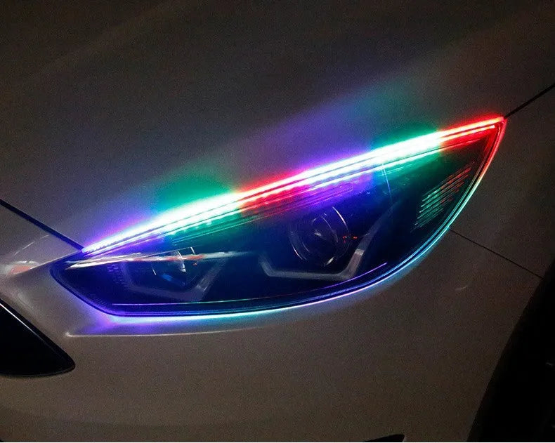 Universal RGB LED daytime running lights with remote control in three size options