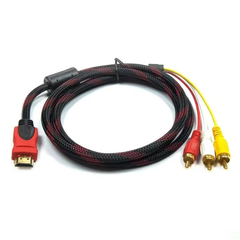 HDMI to AV15 M conversion adapter cable with 1.5 metre length and alloy connectors