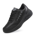 Women's PU leather casual sneakers with round toe and flat heel, solid colour low top design