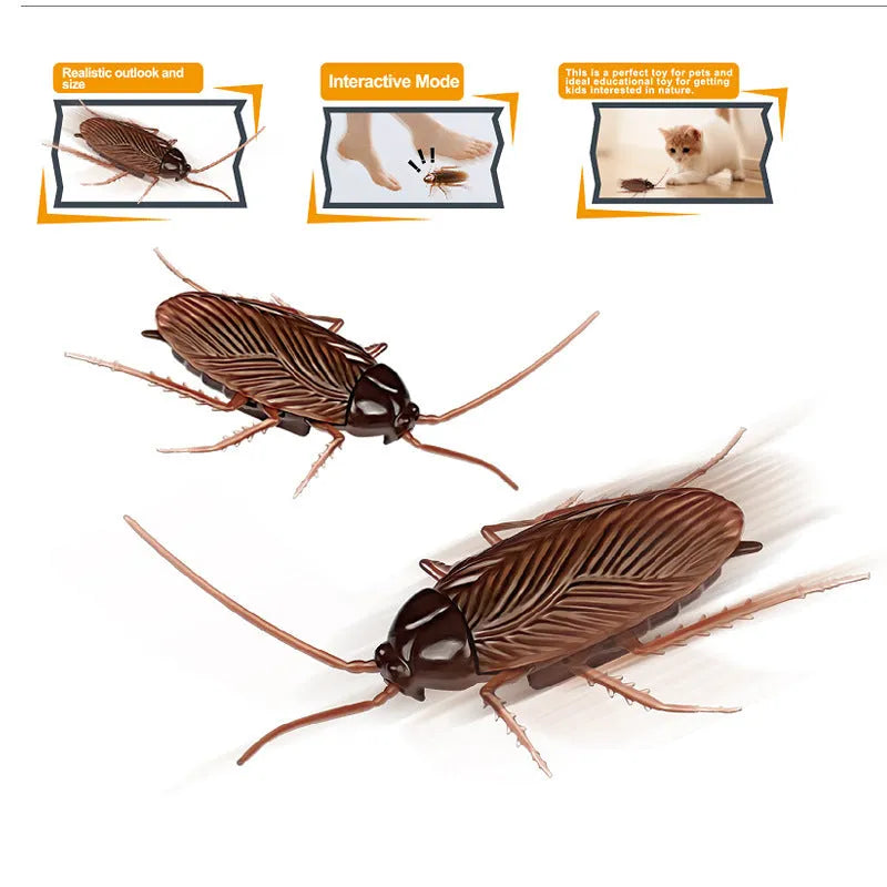 Vibration brush pet toy plastic electric toy with cockroach dragonfly tarantula or mouse design 11x5 cm